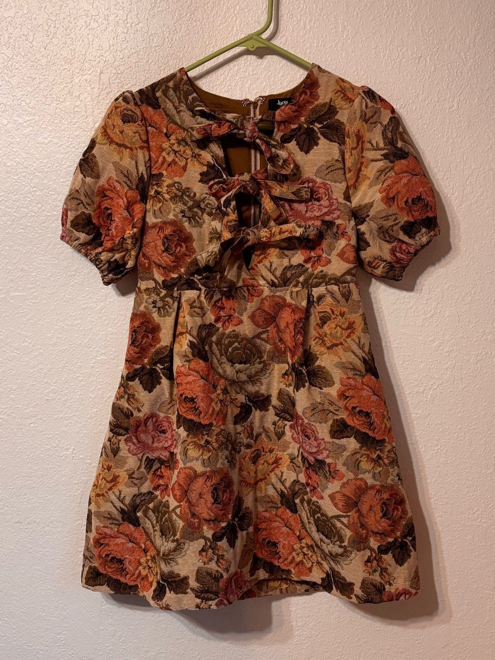 Jacquie the Label Tapestry Babydoll Mini Dress XS